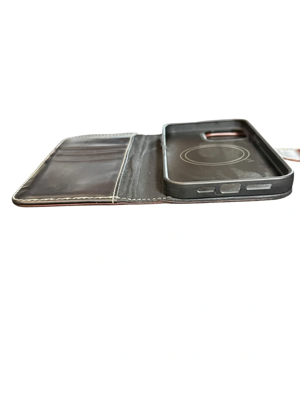 Burton Goods Leather Wallet Phone Case Card Holder Brown